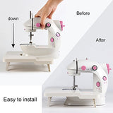 NEX Mini Sewing Machine, Portable Sewing Machine for Beginner, Adjustable Dual Speed Double Thread, Needle Protector, Extension Table