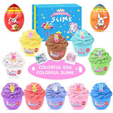 12 Pack Slime Kits with Egg Butter Slime and Bunny Charms,Scented DIY Slime Super Soft and Non-Stick, Stress Relief Slime Putty Toy for Girls and Boys, Ideal Gifts