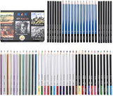 H & B Colored Pencils & Drawing Pencils Set - 60-Piece, Professional Artist Pencils Set for Coloring Books, with Vibrant Colors for Sketching, Shading & Coloring in Gift Box
