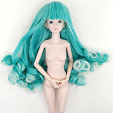 EVA BJD 4inch 5inch Toy Hair Wigs for 1/6 Barbie Doll Wigs & BJD Doll Wigs Flexible Accessory (Green)