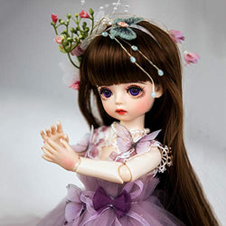 BJD Dolls 1/6 SD Doll 30cm 19 Ball Jointed Doll DIY Toys with Full Set Clothes Shoes Wig Makeup Surprise Doll for Birthday Gift Doll Collection