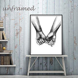 Unframed 3Set Wall Art Minimalist Painting,Love Hand in hand Minimalist Black and White Canvas Line Art Print Poster,Minimal Wall Art Sketch Art Line Painting for Bedroom Living Room (8.3”x12”)