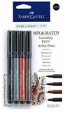 Faber-Castell Pitt Artist Pen Set - Journaling - 4 Assorted Pen Markers