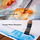 ARTIFY 24 pcs Paint Brush Set, Expert Series, Enhanced Synthetic Brush Set with Canvas Roll and Palette Knife for Acrylic Oil Watercolor Gouache(Birch)