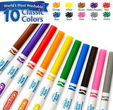 Adult Coloring Book and Markers for Adult Coloring, Markers for Kids 10 Washable Markers Fine Tip Markers and 1 Coloring Books