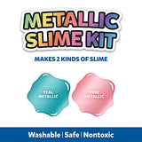 Elmer’s Slime Kit | Slime Supplies Include Elmer’s Metallic Glue, 4 Piece Kit & Collection Slime Kit Supplies Include Glow in The Dark Magical Liquid Slime Activator, 6 Count