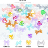 3D Charms for Nails,Butterfly nail Decorations 3D Flower Nail Art Flat Design,Bow & heart-shape Design Acrylic Nail Stud Jewelry for Nail Art Decoration and DIY Crafting Design