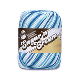 Variety Assortment Lily Sugar 'n Cream Yarn Bundle 100% Cotton Worsted #4 Weight Solids & Ombres with Needle Gauge (Mix 231)