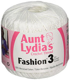 Coats Crochet 182-201 Aunt Lydia's Fashion Crochet, Cotton Size 3, White