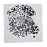 Sakura #50110 Zentangle 12 Pc Set w/ 3.5" White Tiles