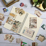 675 Pieces Vintage Scrapbook Paper Vintage Sticker Journaling Scrapbooking Supplies Journal Decoupage Junk Journal Aesthetic Decorative Paper Stamp Retro Washi Stickers for Diary Journaling Scrapbook
