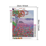 HaiMay 3 Pack DIY 5D Diamond Painting Kits Full Drill Rhinestone Painting Landscape Diamond Pictures for Wall Decoration,Lake View Style (Canvas 10×12 Inch)