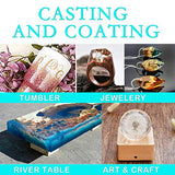 Crystal Clear Casting and Coating Epoxy Resin 32 Ounce Kit for Coating, Craft, Jewelry Making, Tabletop and Tumbler