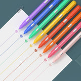 Aechy Colored Pens for Note Taking, Dual Tip Markers with 5 Different Curve Shapes & 8 Colors Fine Lines, Cool Pens for Adult Teenage Kids Coloring Books Writing Journaling Drawing Scrapbook Art Office(Rainbow)