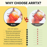 Arrtx Professional 126 Colors Colored Pencils for Artists Colorists Adult Coloring Books, Soft Core Coloring Pencils Premium Art Supplies for Drawing, Shading, Smooth Blend and Vibrant Colors