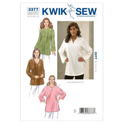 Kwik Sew K3377 Tunics Sewing Pattern, Size XS-S-M-L-XL