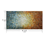 MUWU Modern Canvas Paintings, Texture Palette Knife Multicolored Gradual Vortex Paintings Modern Home Decor Wall Art Painting Colorful 3D Wall Decoration Ready to hang Ready to hang 24x48inch