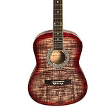 Bailando 38 Inch Acoustic Guitar Starter Kit, Dreadnought Mahogany Body, 6 Steel Strings, Redburst