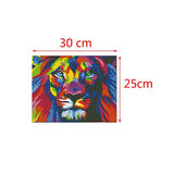 5D DIY Diamond Painting - Animal Resin Cross Stitch Kit - Crystals Embroidery - Home Decor Craft (Lion)