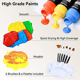 Ohuhu Acrylic Paint Set for Painting: 24 Classic Colors 59ml 2oz Bottles Art Craft Paints for Professional Artist Adults Beginners - Non-Toxic Canvas Ceramic Wood Ceramic Bulk Paint for Multisurface