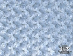 Minky Rosebud LIGHT BLUE Fabric By the Yard