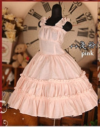 BJD MSD YOSD/BF Doll 1/6 26CM, Summer Dinner Dress/ 6 Colors to Choose / Light-Pink