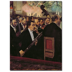 The Opera Orchestra 1870 by Edgar Degas, 18 by 24-Inch Canvas Wall Art
