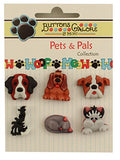 Buttons Galore PPGROUP Pets & Pals 3D Buttons - Set of 6 Cards