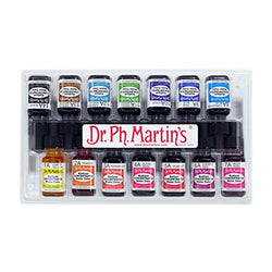 Dr. Ph. Martin's Radiant Concentrated Water Color, 0.5 oz, Set of 14 (Set A)