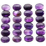 SUNYIK Purple Amethyst Oval Cabochons CAB Flatback for Jewelry Making,13x18mm,Set of 10