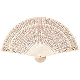 Super Z Outlet Chinese Sandalwood Scented Wooden Openwork Personal Hand Held Folding Fans for