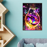 BOHADIY Diamond Painting Kits for Adults Kids Butterfly in Light Bulb 5D Diamond Art Kits for Adults Kids Beginner, Paintings with Diamonds Gem Art and Crafts for Home Wall Decor 15.8x11.8 inch
