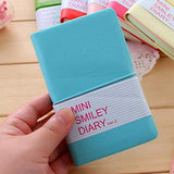 6 Pcs 3x5 Inch Pocket Notebooks Set Super Mini Pocket Smiley Diary Notebooks Memo Note Book PU Leather Case (6)