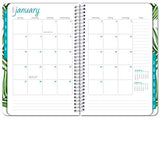 HARDCOVER Calendar Year 2019 Planner: (November 2018 Through December 2019) 5.5"x8" Daily Weekly Monthly Planner Yearly Agenda. Bonus Bookmark, Pocket Folder and Sticky Note Set (Palm Tree)