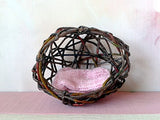 Nest For Baby Doll, Miniature Fairy Bird Sleeping Bed in The Woodland Garden Dollhouses in 1:12 Scale