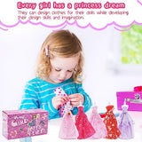 Baby Doll Clothes and Accessories - 101 Pcs Girl Dolls,5 Wedding Gowns 5 Fashion Dresses 10 Pairs Shoes for 11.5 inch Doll Girls Gift Age 5 6 7 8 9 10