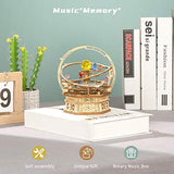 ROKR 3D Wooden Puzzle Orrery Music Box - Mechanical DIY Solar System Kit Musical Hands-on Activity Toys Gifts for Teens Man/Woman Family