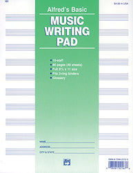 Alfred's Basic Music Writing Pad