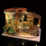 DIY Miniature Dollhouse Kit with Wooden Furniture and Accessories Doll House Puzzle Assemble Kits 3D Mini House Kitchen Model Toys Creative Birthday for Boys and Girls