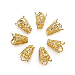 Craftdady 500PCS Flower Shaped Iron Bead Caps Jewelry Making End Caps Metal Spacers Findings,