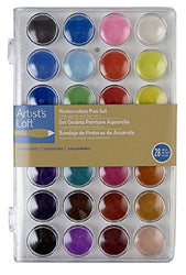 Artist's Loft Fundamentals Necessities Watercolor Pan Set 28 Color