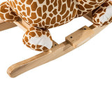 Qaba Kids Plush Rocking Horse-Style Giraffe Theme Chair