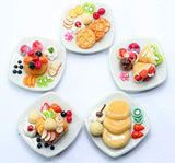 ThaiHonest 5 Dollhouse Miniatures Pancake & Waffle Food Supply Handcrafted ,Tiny Food