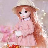 W&Y BJD Doll,1/6 SD Doll Full Set 26Cm 10Inch Jointed Dolls Toy Action Figure + Makeup + Accessory with Clothes Shoes Wigs DIY Toys, Best Gift for Girls