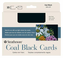 Strathmore STR-105-157 Art Again Black Full Cards (10 Pack), 5 by 6.875"