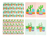 Memo Book - 12-Pack Mini Notebooks, 4 Cacti Designs, Field Notebook, Pocket Journal for Kids, Perfect for Journaling, Diary, Note Taking, Soft Cover, 16 Ruled Sheets Each, 3.5 x 5 Inches