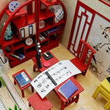 Joykith- DIY House-DIY Mini Cottage Hand-Assembled Creative Model China Style, Study Room Dolls House Handcraft Miniature Kit, House Model Furniture Building Blocks Gift Toys
