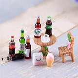 Wayees Miniatures Soda Bottles Dollhouse Accessories Mini Food Wine Bottles for Dolls LPS and LOL Dolls Art Crafting Decoration Kitchen Birthday Cake Topper Prop Christmas Ornament (Pack of 12)
