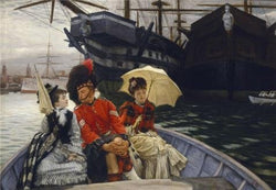 'James Tissot - Portsmouth Dockyard, 1877' Oil Painting, 20x29 Inch / 51x73 Cm ,printed On Perfect Effect Canvas ,this Reproductions Art Decorative Canvas Prints Is Perfectly Suitalbe For Laundry Room Gallery Art And Home Decoration And Gifts