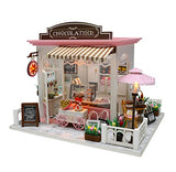 La Petite Maison DIY Miniature Dollhouse Kit with Furniture, Chocolatier House DIY Dollhouse Miniature with LED Lights, Music and Dust Covers, Eco Friendly 1:24 Scale (Cocoa’s Fantastic Ideas)